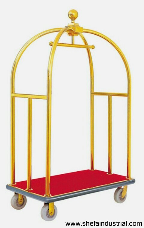 Hotel Luggage Cart Brass We Deliver Shefa Industrial Products Inc 