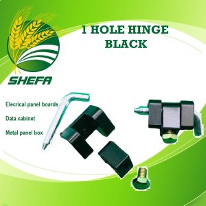 shefa 1 hole corner hinge, for cabinet door, black powder coating, 1 pc