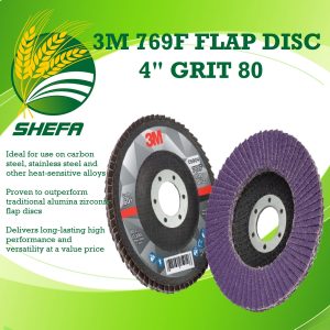 3m 769f flap disc 4" grit 80