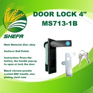 door lock 4" ms713 1b industrial electrical cabinet handle lock with key