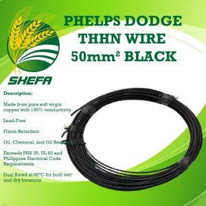 phelps dodge thhn wire black 50mm²