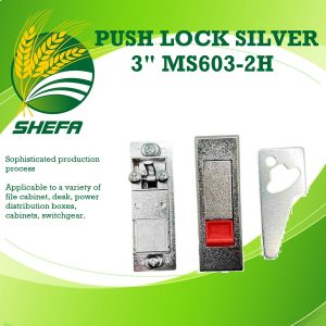 shefa push lock silver 3" no key