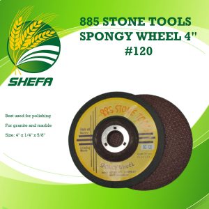 885 stone tools spongy wheel 4" grit 120