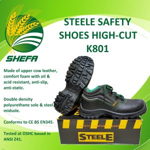 steele safety shoes high cut k801 size 7" (41)