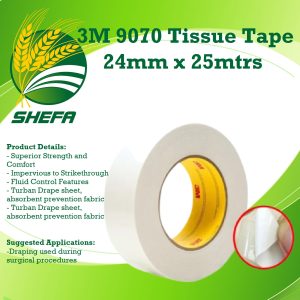 3m 9070 tissue tape 24mm x 25mtrs